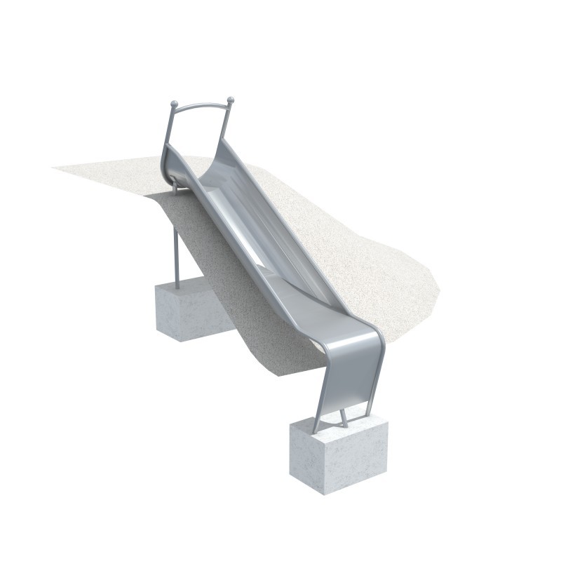 TOBOGGAN INOX SUR BUTTE ou TALUS L500 H18002200