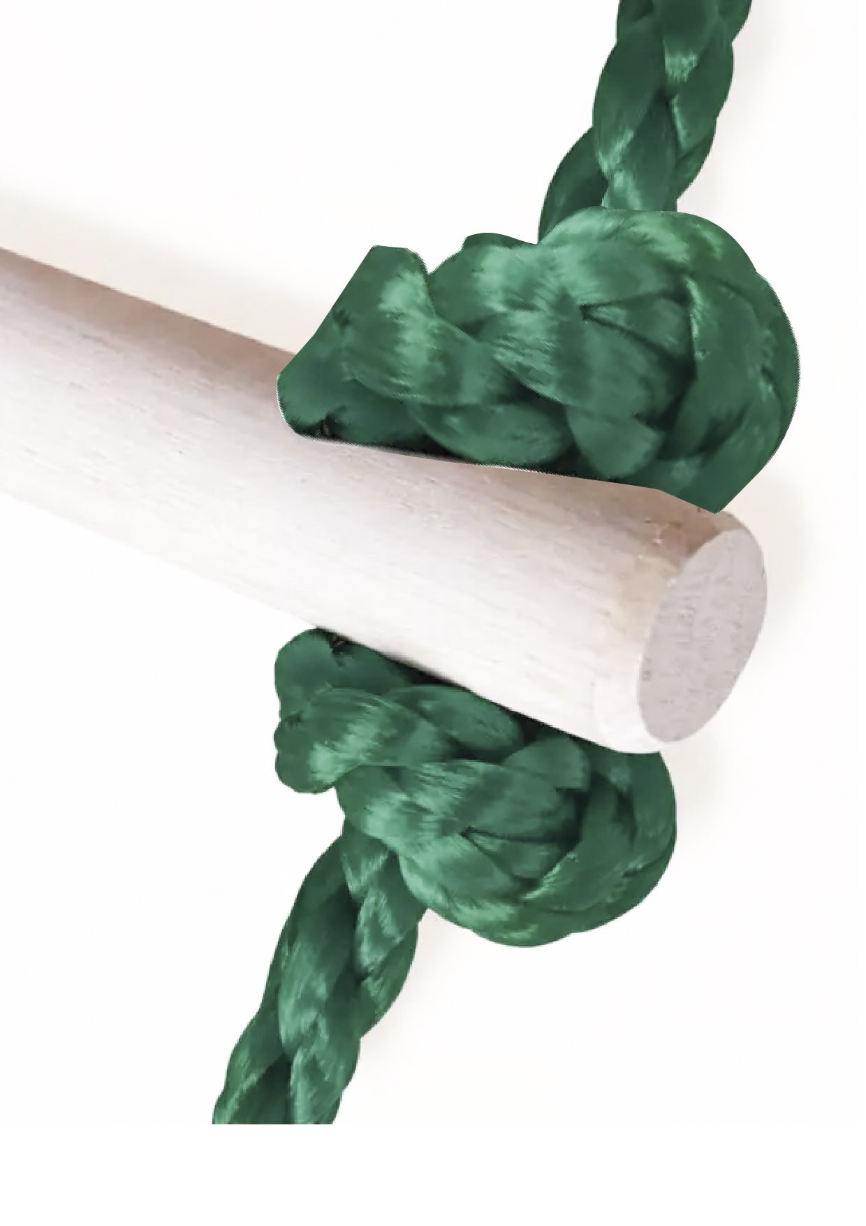 Échelle de corde à nœuds avec barreaux bois