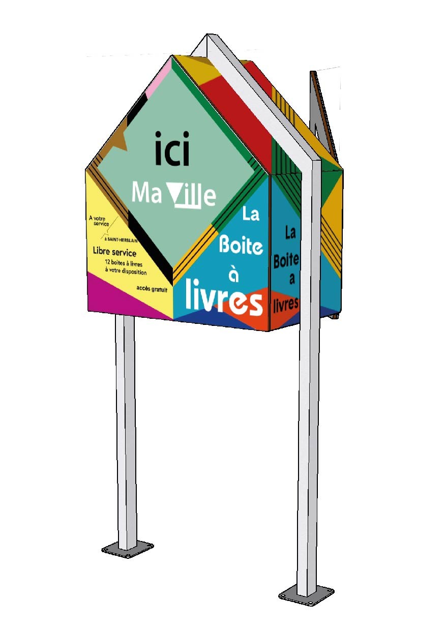 Boîte à livres en Bois - Direct Signalétique